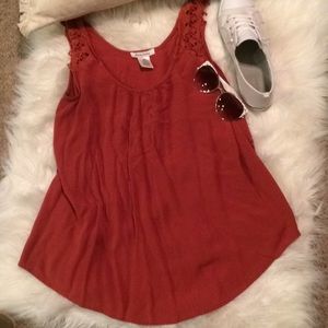 Rust sleeveless top